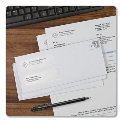 Quality Park Dbl Window Envelopes, Invoi