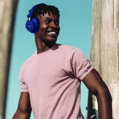 Silicone Wireless Headphones, Blue