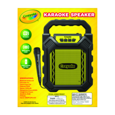 Karaoke Speaker, Bluetooth, Black/Yellow
