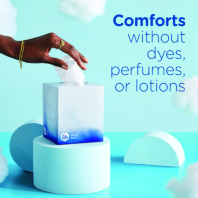 Ultra Soft Facial Tissue, 2-Ply, White, 72 Sheets/Box, 24 Boxes/Carton