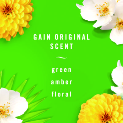 FABRIC Refresher/Odor Eliminator, Gain Original, 23.6 oz Spray Bottle, 4/Carton