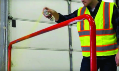 Industrial Choice 1600 System Multi-Purpose Enamel Spray Paint, Flat Safety Yellow, 12 oz Aerosol Can, 6/Carton