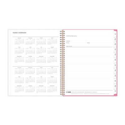 Roosevelt Pink Academic Weekly/Monthly Planner, Floral Artwork, 11