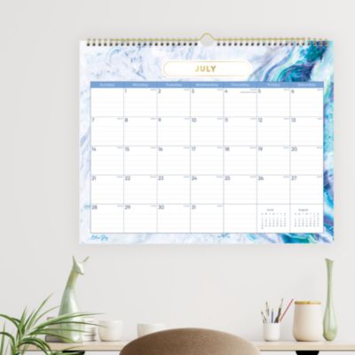 Gemma Academic Wall Calendar, Geode Artwork, 15