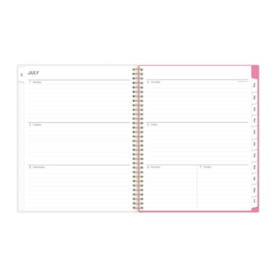 Roosevelt Pink Academic Weekly/Monthly Planner, Floral Artwork, 11