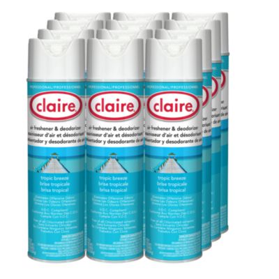 Aerosol Air Freshener and Deodorizer, Tropic Breeze, 10 oz Aerosol Spray, 12 Cans