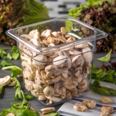 StorPlus Polycarbonate Food Pan, 2.5 qt, 6.38 x 6.75 x 6, Clear, Plastic