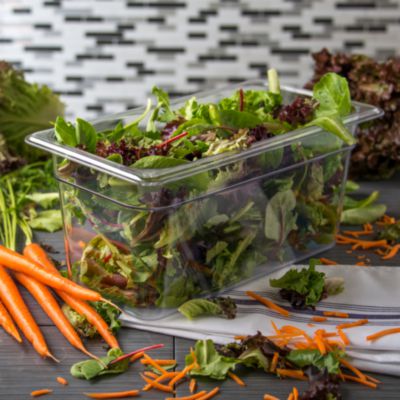 StorPlus Polycarbonate Food Pan, 5.7 qt, 6.88 x 12.75 x 6, Clear, Plastic