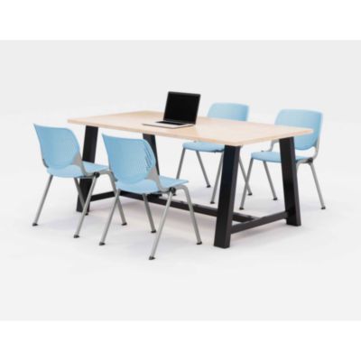 KFI Studios Midtown Dining Table with Four Kool Series Chairs