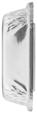 Three-Compartment Oblong Food Container, 24 oz, 6.38 x 1.47 x 8, Silver, Aluminum, 500/Carton