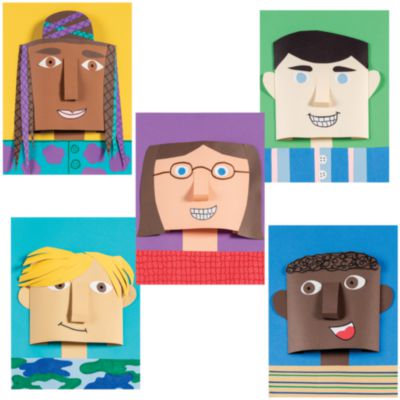 Tru-Ray Construction Paper, 70 lb Text Weight, 12 x 18, Assorted Skin Tone Colors, 50/Pack