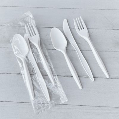 Three-Piece Cutlery Kit, Mediumweight, Fork/Knife/Spoon, 6.97
