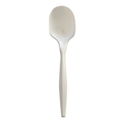 Boardwalk Mediumweight Wrapped Polypropylene Cutlery, Soup Spoon, 4.86", Plastic, White, 1,000/Carton (BWKSOUPMWPPIW) BWKSOUPMWPPIW