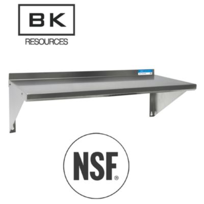 BK Resources Stainless Steel Economy Overshelf, 36w x 12d x 8h, Stainless Steel, Silver, 2/Pallet (BKE2WSE1236) BKE2WSE1236
