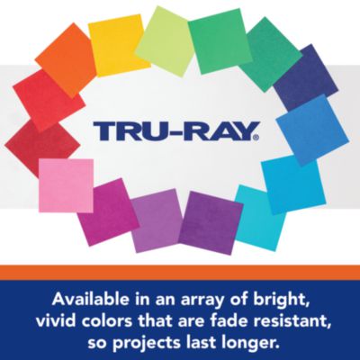 Tru-Ray Construction Paper, 76 lb Text Weight, 9 x 12, White, 50 Sheets/Pack, 50 Packs/Carton