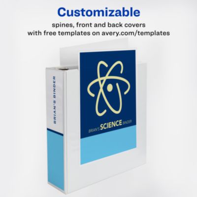 Heavy-Duty View Binder with DuraHinge and Locking One Touch EZD Rings, 3 Rings, 3