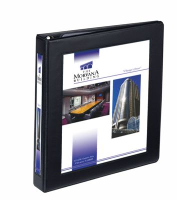 Framed View Heavy-Duty Binders, 3 Rings, 1" Capacity, 11 x 8.5, Black, 12/Carton AVE68054CT