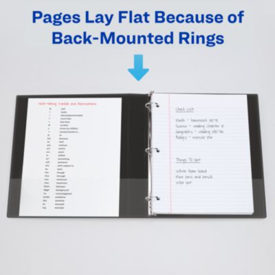 Heavy-Duty View Binder with DuraHinge and Locking One Touch EZD Rings, 3 Rings, 3