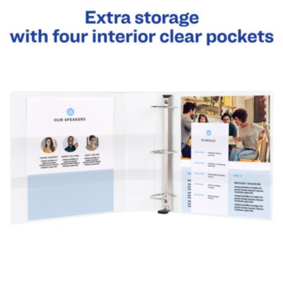 Heavy-Duty View Binder with DuraHinge and One Touch EZD Rings, 3 Rings, 2