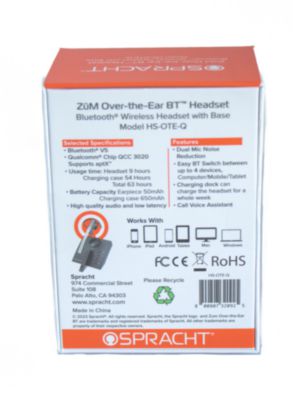 ZuM Monaural Over-The-Ear Bluetooth Headset