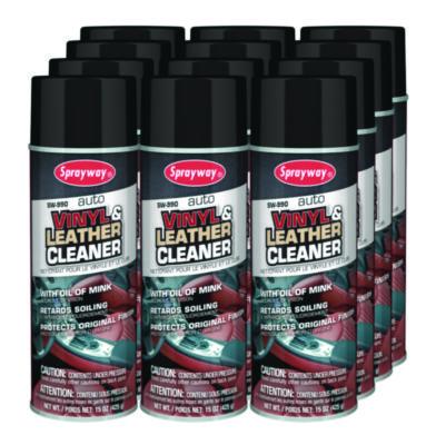 Vinyl and Leather Cleaner, Leather Scent, 15 oz Aerosol Spray, 12/Carton