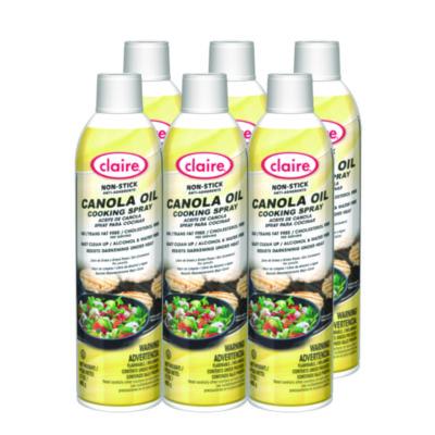 Canola Oil Cooking Spray, 17 oz Spray Can, 6/Carton