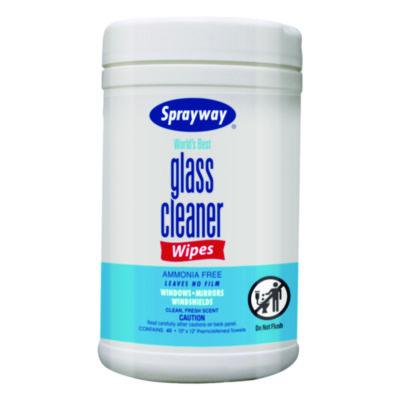 Sprayway Glass Cleaner Wipes, 1-Ply, 10 x 12, White, 6/Carton (CGC933) CGC933
