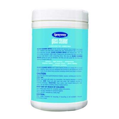 Sprayway Glass Cleaner Wipes, 1-Ply, 10 x 12, White, 6/Carton (CGC933) CGC933