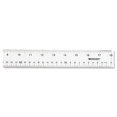 Clear Flexible Acrylic Ruler, Standard/Metric, 18