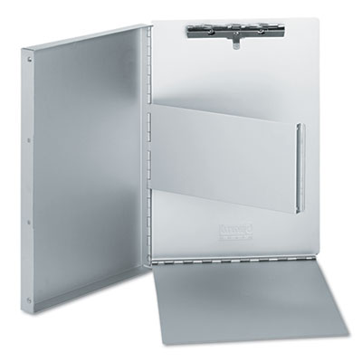 Deluxe Aluminum Document Box, 0.4" Clip Capacity, Holds 8.5 x 11 Sheets, Aluminum UNV40300