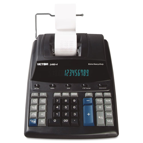 1460-4 Extra Heavy-Duty Printing Calculator, Black/Red Print, 4.6 Lines/Sec | by Plexsupply