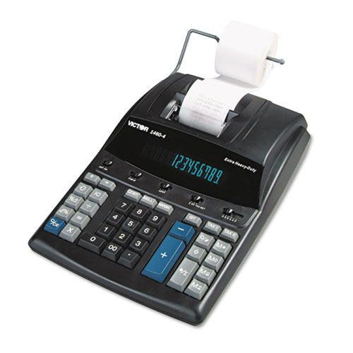 Image of Victor® 1460-4 Extra Heavy-Duty Printing Calculator, Black/Red Print, 4.6 Lines/Sec