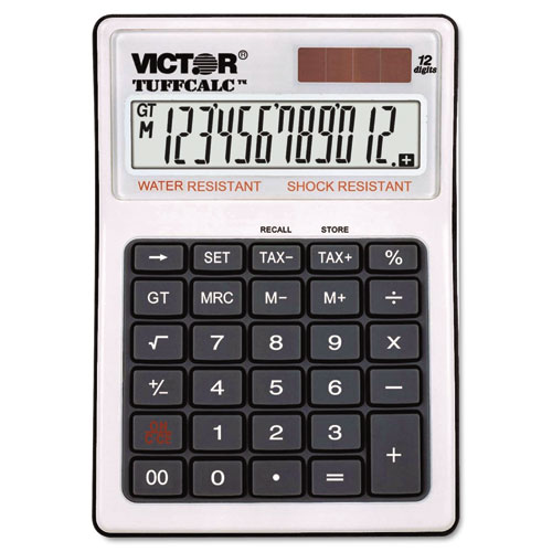 Victor® TUFFCALC Desktop Calculator, 12-Digit LCD