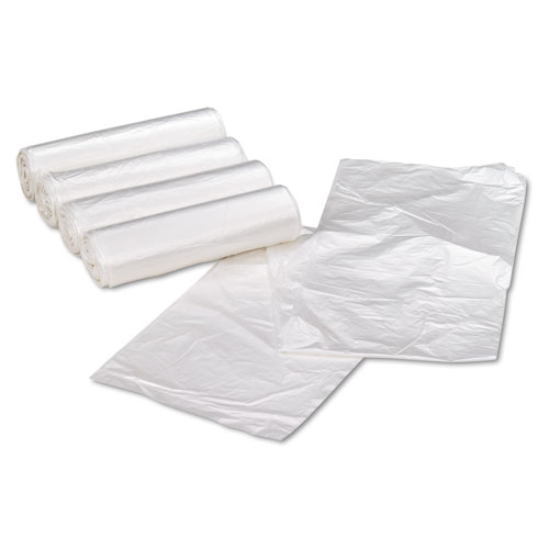 Can Liners, 33 gal, 11 mic, 33" x 40", Natural, 10 Bags/Roll, 10 Rolls/Carton