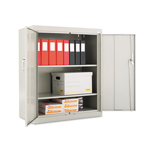Assembled 42" High Heavy-Duty Welded Storage Cabinet, Two Adjustable Shelves, 36w x 18d, Light Gray ALECM4218LG