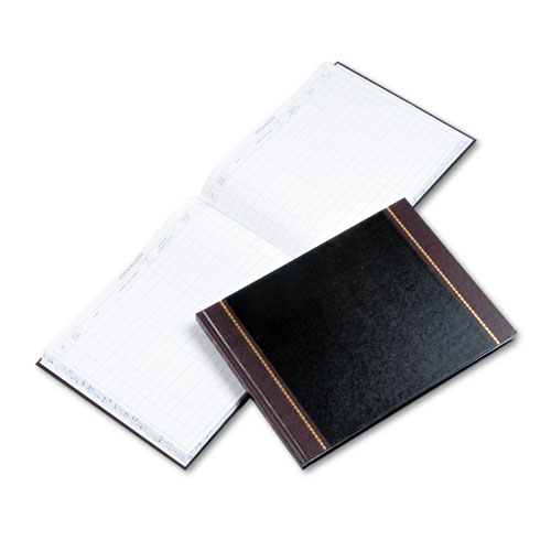Wilson jones - detailed visitor register book, black cover, 208 pages, 9 1/2 x 12 1/2, sold as 1 ea