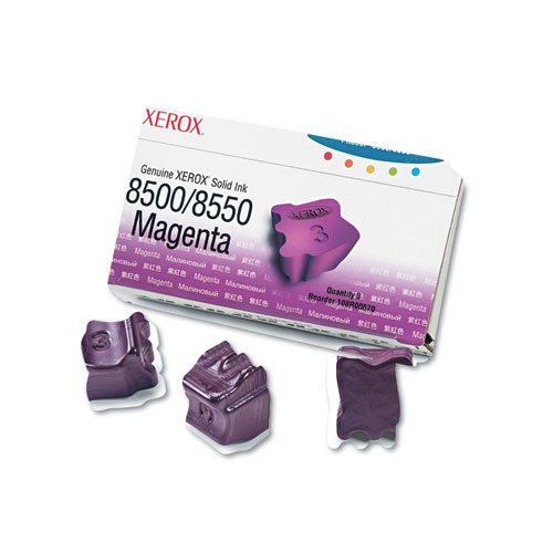 Xerox - 108r00670 solid ink stick, 1,033 page-yield, 3/box, magenta, sold as 1 bx