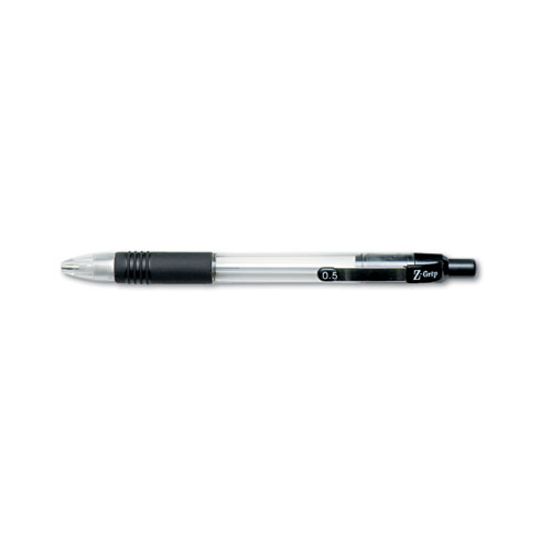 Zebra® Z-Grip Mechanical Pencil, 0.5 Mm, Hb (#2.5), Black Lead, Clear/Black Grip Barrel, Dozen