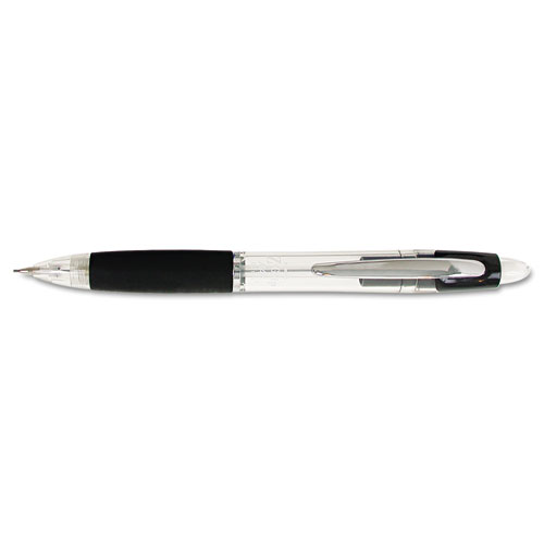 Z-Grip Max Mechanical Pencil, 0.7 mm, HB (#2), Black Lead, Black/Silver Barrel, Dozen