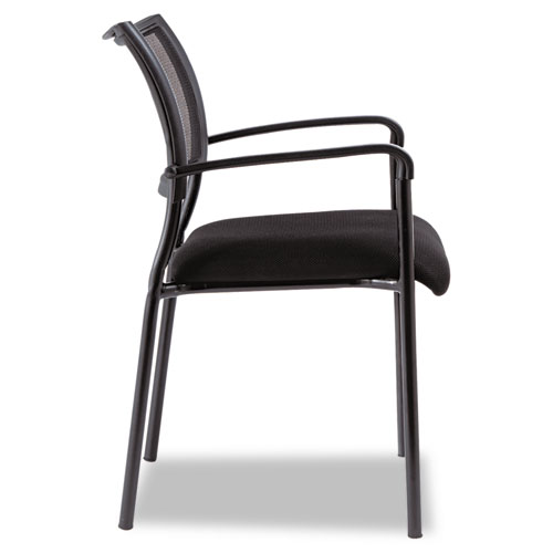 Image of Alera® Eikon Series Stacking Mesh Guest Chair, 20.86" X 24.01" X 33.07", Black Seat, Black Back, Black Base, 2/Carton