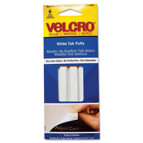 Velcro® Sticky Fix Tak, 6 Bars/Pack, White