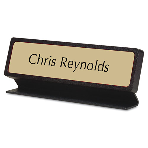 Custom Desk Counter Sign 2x8 Black Designer Frame Allied Office Specialists