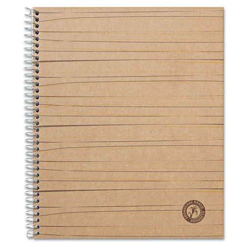 Universal® Deluxe Sugarcane Based Notebooks, Kraft Cover, 1-Subject, Medium/College Rule, Brown Cover, (100) 11 X 8.5 Sheets