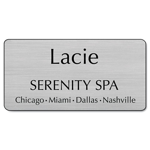 Customized Engraved Name Badge, 1 1/2 x 3, Assorted