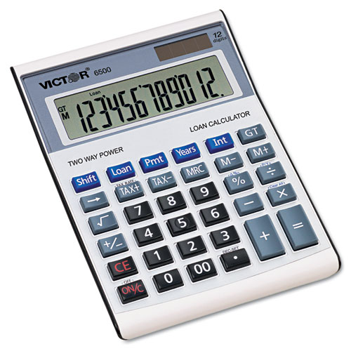 Image of Victor® 6500 Executive Desktop Loan Calculator, 12-Digit Lcd