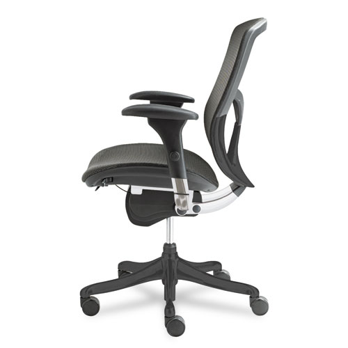 Image of Alera EQ Series Ergonomic Multifunction Mid-Back Mesh Chair, Supports Up to 250 lb, Black