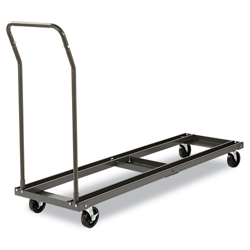 Image of Alera® Chair/Table Cart, Metal, 600 Lb Capacity, 20.86" X 50.78" To 72.04" X 43.3", Black