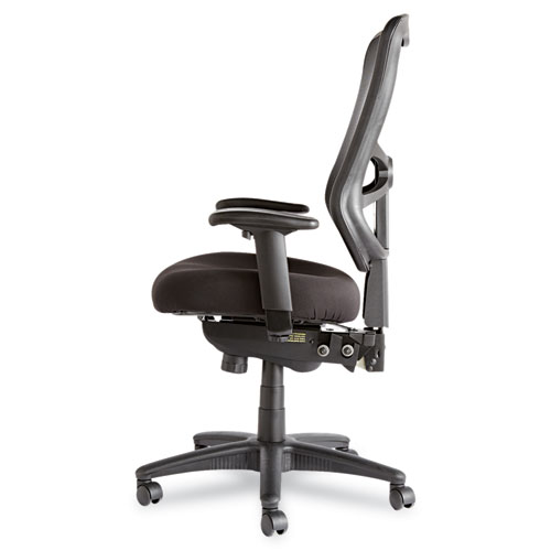 Alera Elusion Series Mesh High-Back Multifunction Chair, Supports Up to 275 lb, 17.2" to 20.6" Seat Height, Black