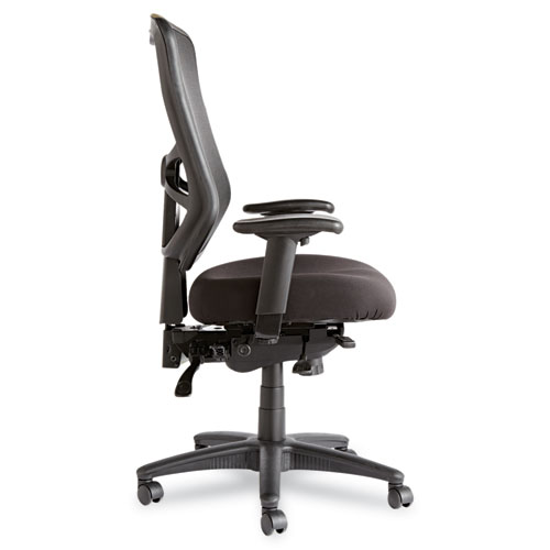 Image of Alera® Elusion Series Mesh High-Back Multifunction Chair, Supports Up To 275 Lb, 17.2" To 20.6" Seat Height, Black