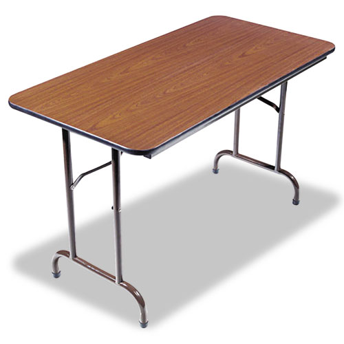 Alera® Wood Folding Table, Rectangular, 48w x 24d x 29h, Mahogany